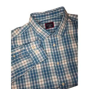 UNTUCKit Maxville WF Wrinkle Free Plaid Button Down Shirt Large Button Down